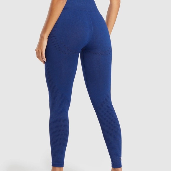 Gymshark Blue Performance Leggings with High Waist - Picture 2 of 8